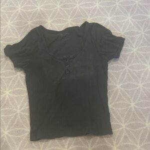 Brandy Melville Black Short Sleeve Top